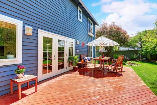 Blue Siding Installation in Leland